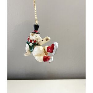 VTG Christmas Ornament Dancing Skiing Polar Bear
